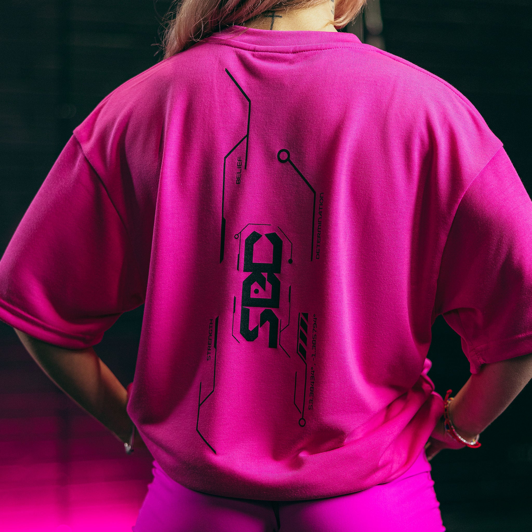 SBD Oversized T-Shirt Glow Pink (Limitierte Nova Edition) - Image 5